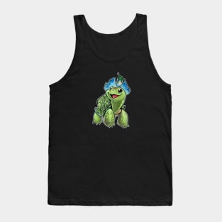 Turtle flower hat Tank Top